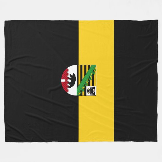 Fahne Sachsen-Anhalt Fleece Blanket (Vorderseite (Horizontal))