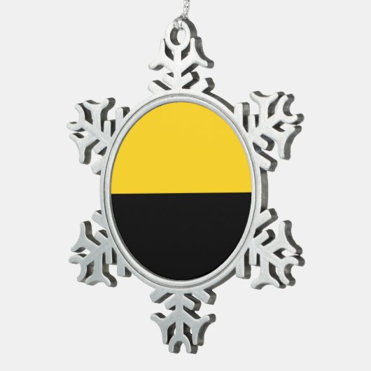Fahne Sachsen-Anhalt Snowflake Pewter Weihnachten  Schneeflocken Zinn-Ornament (Rechts)