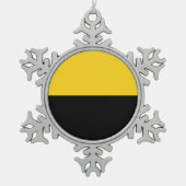 Fahne Sachsen-Anhalt Snowflake Pewter Weihnachten  Schneeflocken Zinn-Ornament (Vorderseite)
