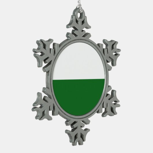 Fahne Sachsen Snowflake Weihnachtsschmuck Zwiebeln Schneeflocken Zinn-Ornament (Links)