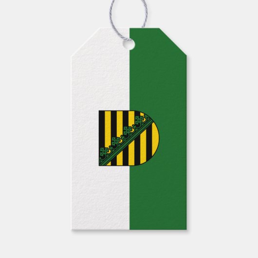 Fahne sächsischer Geschenkmarken Geschenkanhänger (Vorderseite)