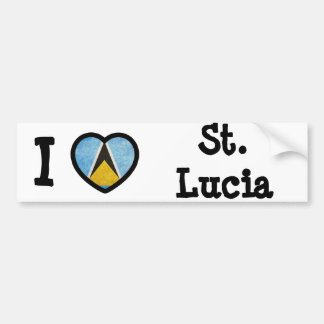 Fahne Saint Lucia Autoaufkleber