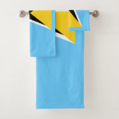 Fahne Saint Lucia Badhandtuch Set (Insitu)