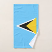 Fahne Saint Lucia Badhandtuch Set (Handtuch)