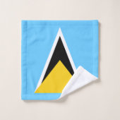 Fahne Saint Lucia Badhandtuch Set (Waschlappen)