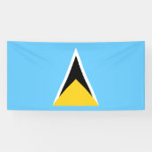 Fahne Saint Lucia Banner (Horizontal)