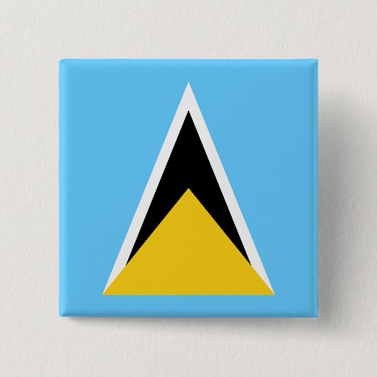 Fahne Saint Lucia Button (Vorderseite)