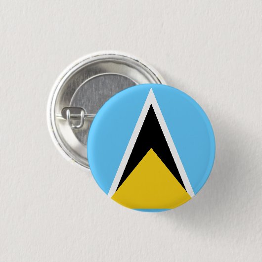 Fahne Saint Lucia Button (Vorne & Hinten)