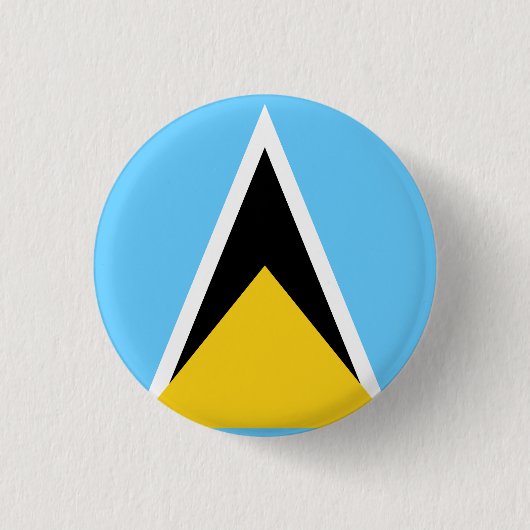 Fahne Saint Lucia Button (Vorderseite)