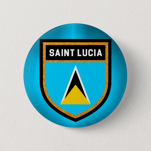 Fahne Saint Lucia Button (Vorderseite)