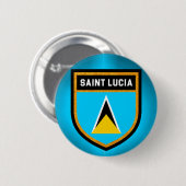 Fahne Saint Lucia Button (Vorne & Hinten)