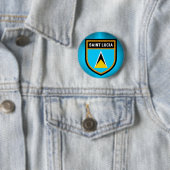 Fahne Saint Lucia Button (Beispiel)