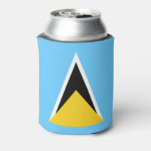 Fahne Saint Lucia Dosenkühler (Kanne Rückseite)