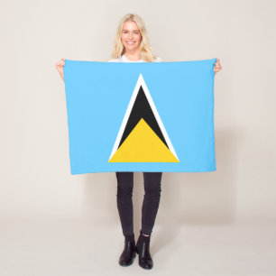Fahne Saint Lucia Fleecedecke
