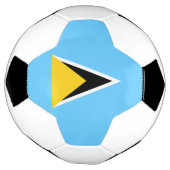 Fahne Saint Lucia Fußball (Gedreht)