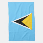 Fahne Saint Lucia Geschirrtuch (Vertikal)