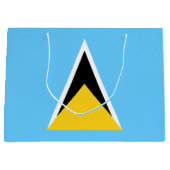 Fahne Saint Lucia Große Geschenktüte (Vorderseite)