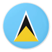Fahne Saint Lucia Keramikknauf (Vorderseite)