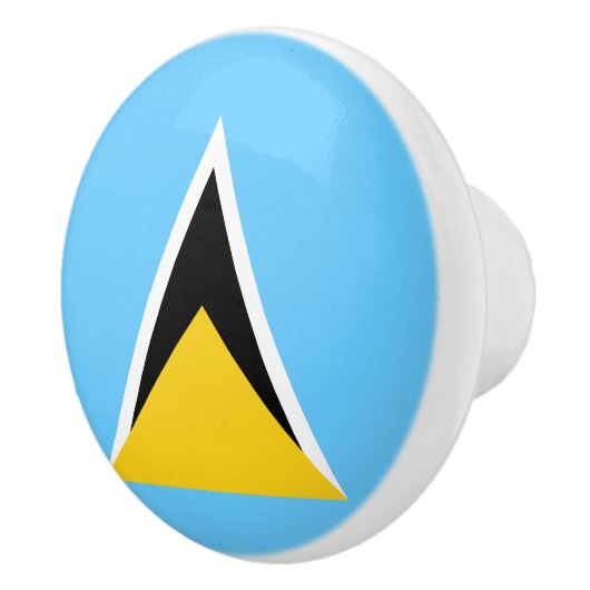 Fahne Saint Lucia Keramikknauf (Rechts)