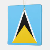 Fahne Saint Lucia Keramikornament (Links)