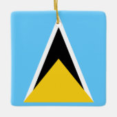 Fahne Saint Lucia Keramikornament (Vorderseite)