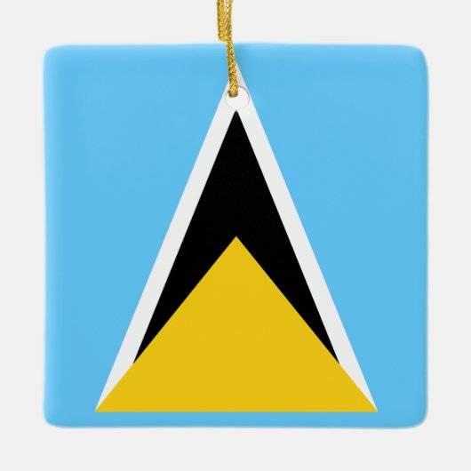 Fahne Saint Lucia Keramikornament (Vorderseite)
