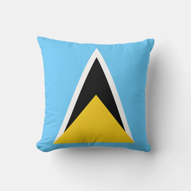 Fahne Saint Lucia Kissen (Vorderseite)
