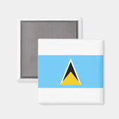 Fahne Saint Lucia Magnet (Vorderseite/Rückseite)