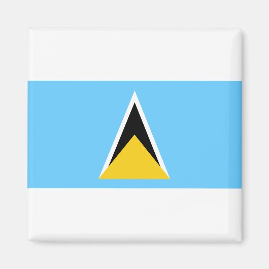 Fahne Saint Lucia Magnet (Vorne)
