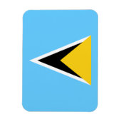 Fahne Saint Lucia Magnet (Vertikal)