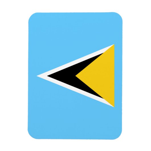 Fahne Saint Lucia Magnet (Vertikal)