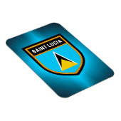 Fahne Saint Lucia Magnet (Rechte Seite)
