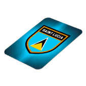 Fahne Saint Lucia Magnet (Linke Seite)