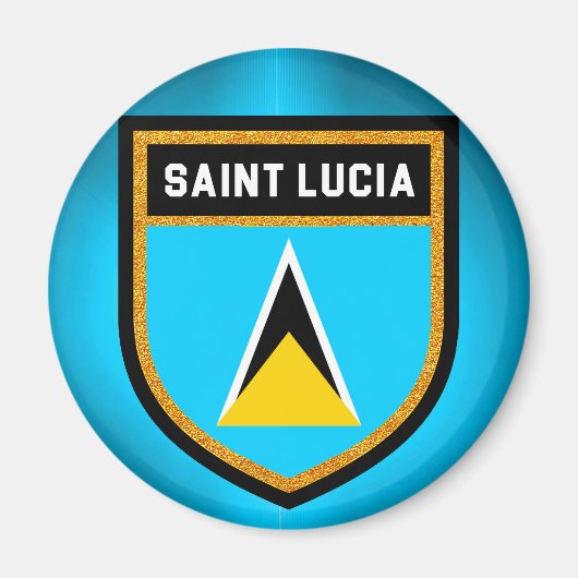 Fahne Saint Lucia Magnet (Vorne)