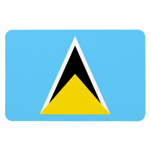 Fahne Saint Lucia Magnet (Horizontal)