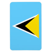Fahne Saint Lucia Magnet (Vertikal)