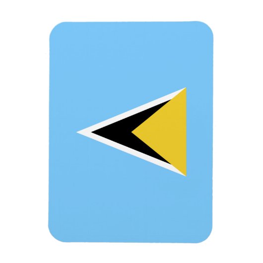 Fahne Saint Lucia Magnet (Vertikal)