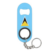 Fahne Saint Lucia Mini Flaschenöffner (Rückseite)