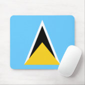 Fahne Saint Lucia Mousepad (Mit Mouse)