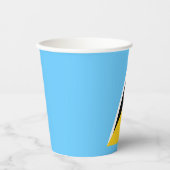 Fahne Saint Lucia Pappbecher (Vorderseite)