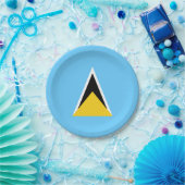 Fahne Saint Lucia Pappteller (Party)