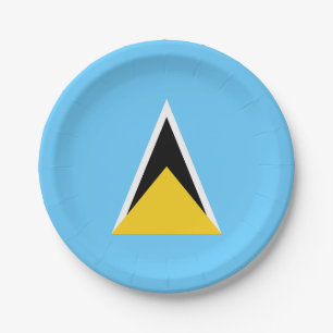 Fahne Saint Lucia Pappteller