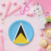 Fahne Saint Lucia Pappteller (Party)