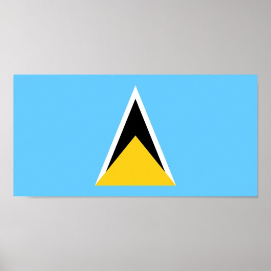 Fahne Saint Lucia Poster (Vorne)