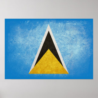 Fahne Saint Lucia Poster