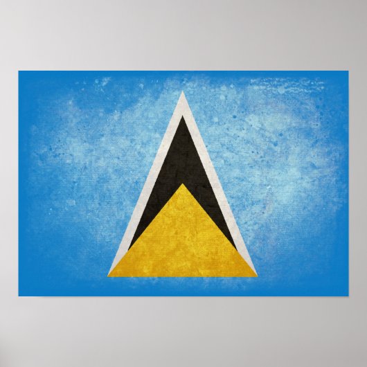Fahne Saint Lucia Poster (Vorne)