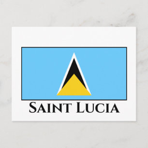 Fahne Saint Lucia Postkarte