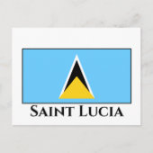 Fahne Saint Lucia Postkarte (Vorderseite)