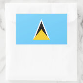 Fahne Saint Lucia Rechteckiger Aufkleber (Tasche)