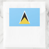 Fahne Saint Lucia Rechteckiger Aufkleber (Tasche)